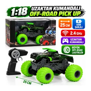 1:18 Uzaktan Kumandalı Spirit Beasts Pick Up USB Şarjlı Araba 25 cm