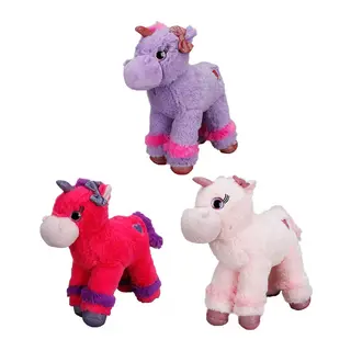 Renkli Peluş At 28 cm. 1 Adet Fiyatıdır