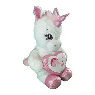 63019 Peluş 60 cm Kalpli Boynuzlu At