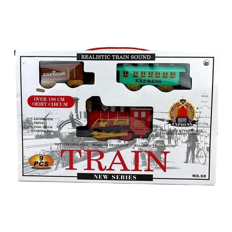 68 Pilli Tren Seti 9 Parça