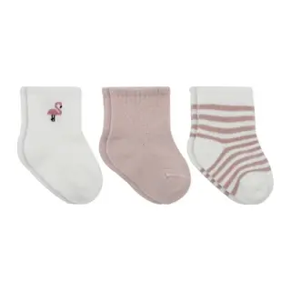 Flamingo Girl 3'lü Penye Soket Çorap 10136 Gül Kurusu