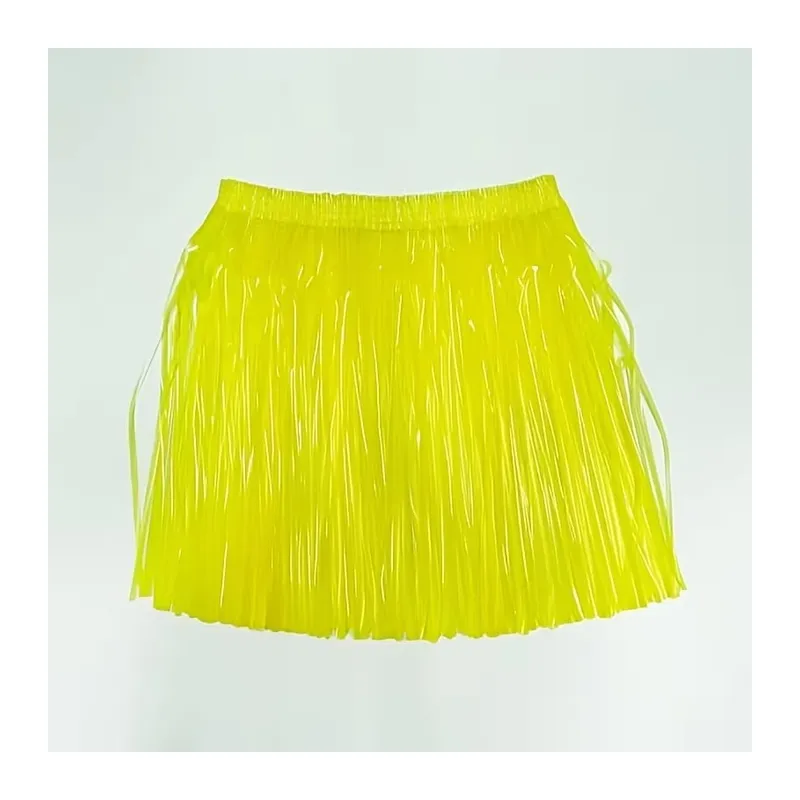 Neon Sarı Hawaii Parti Eteği 40 cm