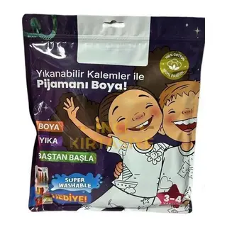 Kalem Hediyeli Boyanabilir Pijama 3-4 Yaş