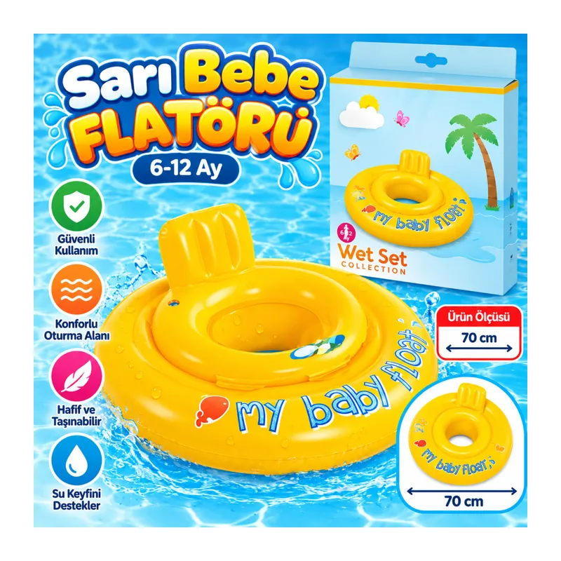 Sarı Bebe Flatörü 70 cm. (6-12Ay)