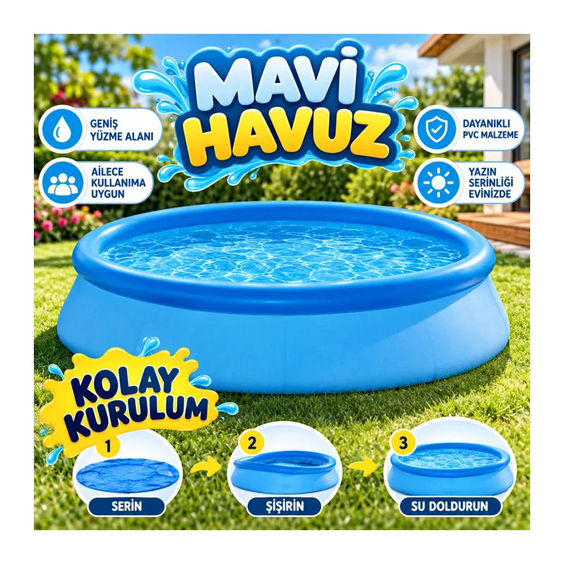 IH28120 Kolay Kurulum Mavı Havuz