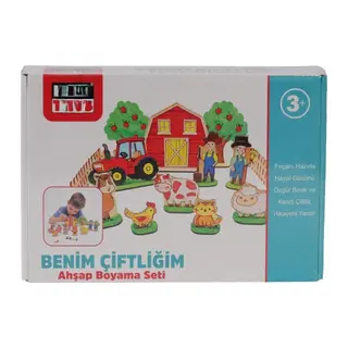 KM5898 Benim Çiftliğim Ahşap Boyama Seti