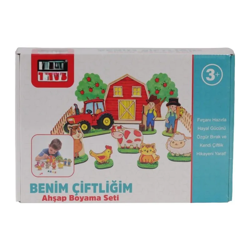 KM5898 Benim Çiftliğim Ahşap Boyama Seti