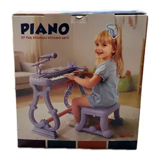 URT033-003 Ayaklı 37 Tuş Piano Org - Lila