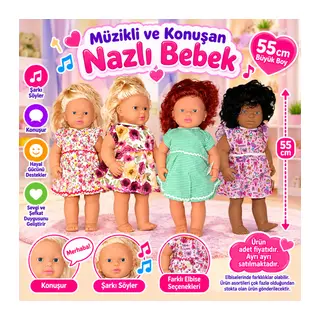 8970 Müzikli ve Konuşan Nazlı Bebek (adet fiyatıdır)
