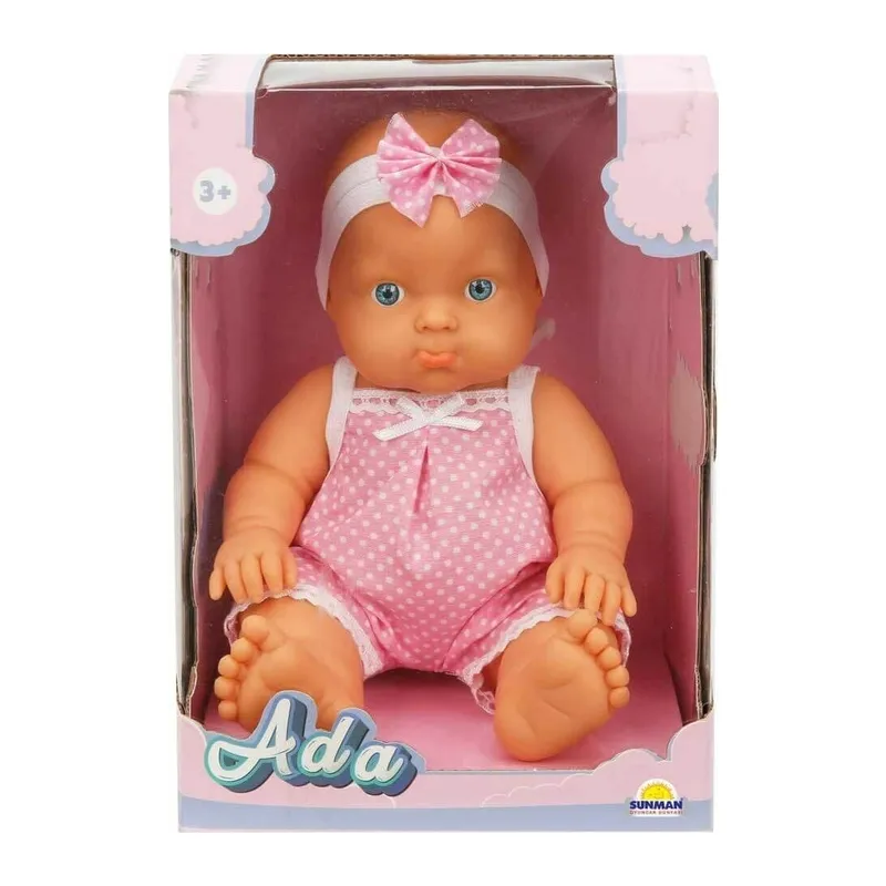 20030 SUN-SABC-DZM-2 Asortili Saçsız Ada Bebek 23cm