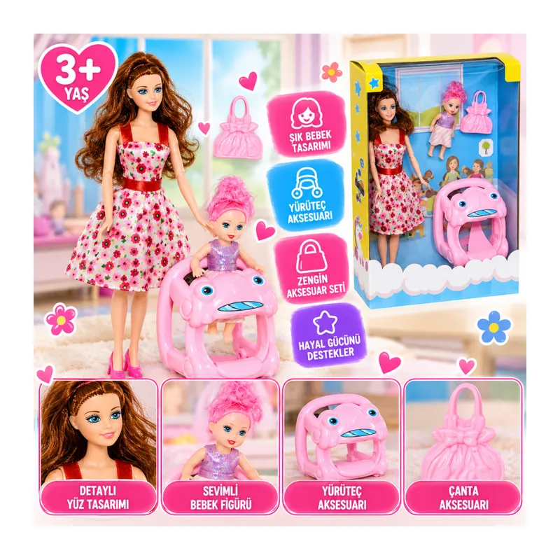 02413 Anlily Yürüteçli Bebek / +3 yaş