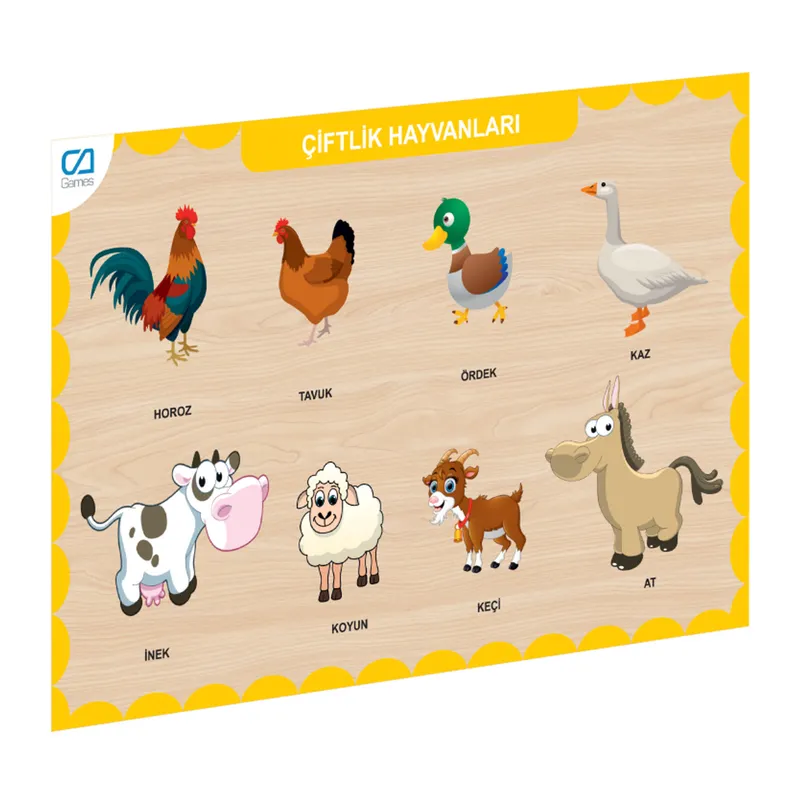 CAAHS-3211 Ahşap Çiftlik Hayvanları Bul-tak