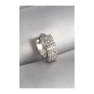 316L Çelik Gümüş Renk Zirkon Taşlı Tragus Piercing