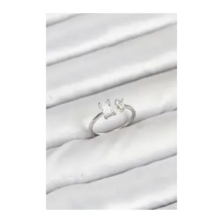 Pirinç Gold Renk Zirkon Taşlı Kadın Yüzük
