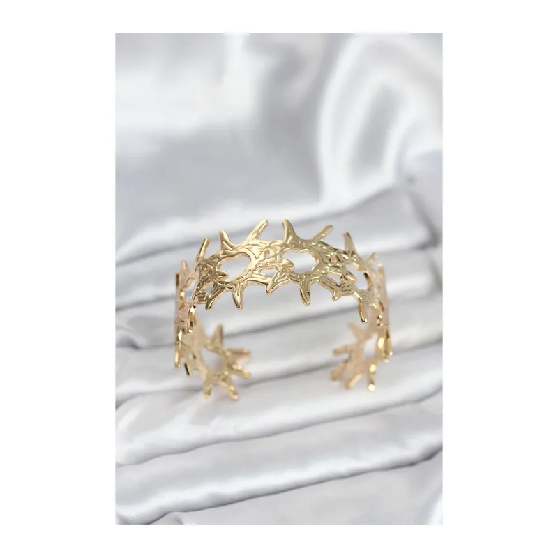 Pirinç Gold Renk Vintage Kadın Bileklik