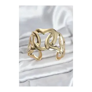 Pirinç Gold Renk Vintage Kadın Bileklik