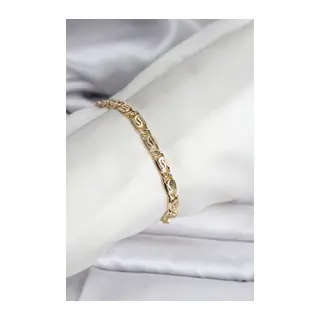 14K Gold Renk Kaplama Zincir Model CM Kadın Bileklik