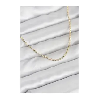 CM 14K Gold Renk Top Zincirli Model 60 cm Kadın Kolye