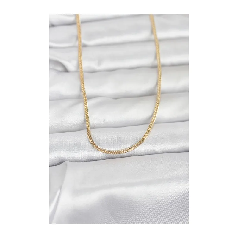 CM 14K Gold Renk Dolgun Zincir Model 60 cm Kadın Kolye
