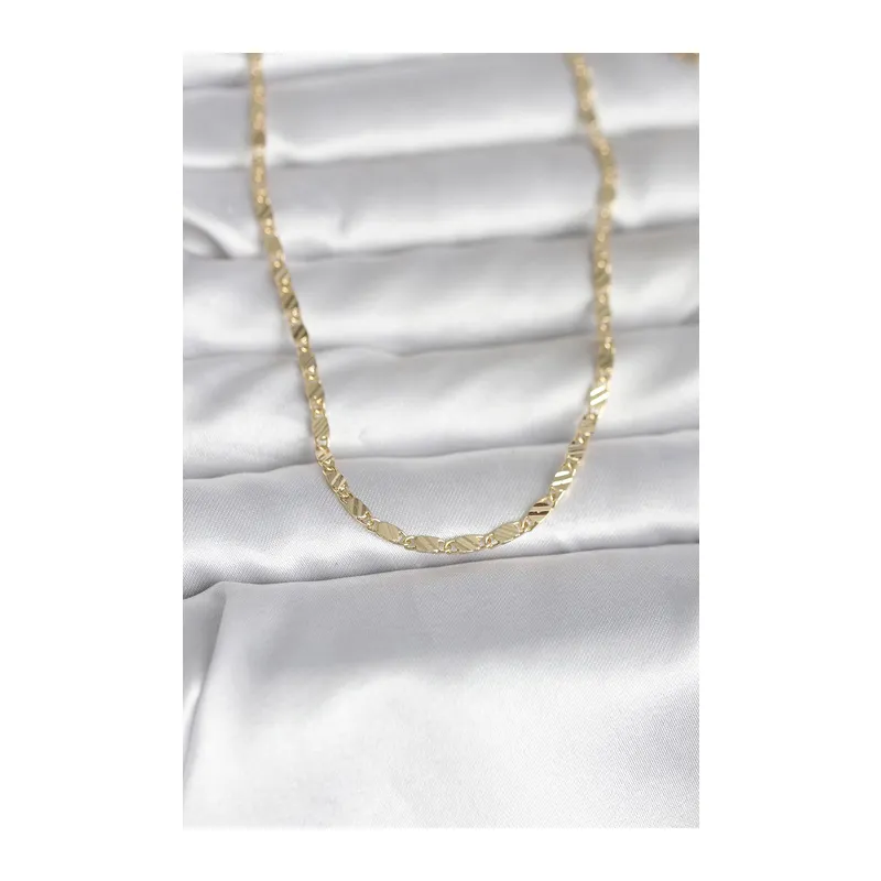 CM 14K Gold Renk Çizgi Lazer Model 60 cm Kadın Kolye