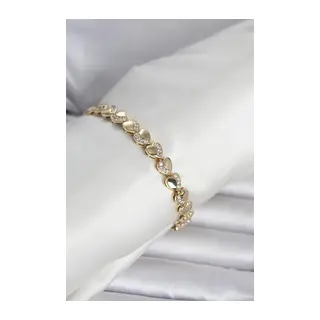 Xuping Kalp Model Gold Renk Kadın Bileklik