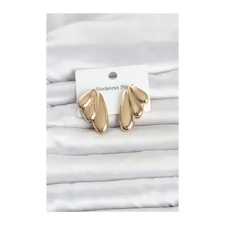 316L Çelik Gold Renk Vintage Kadın Küpe