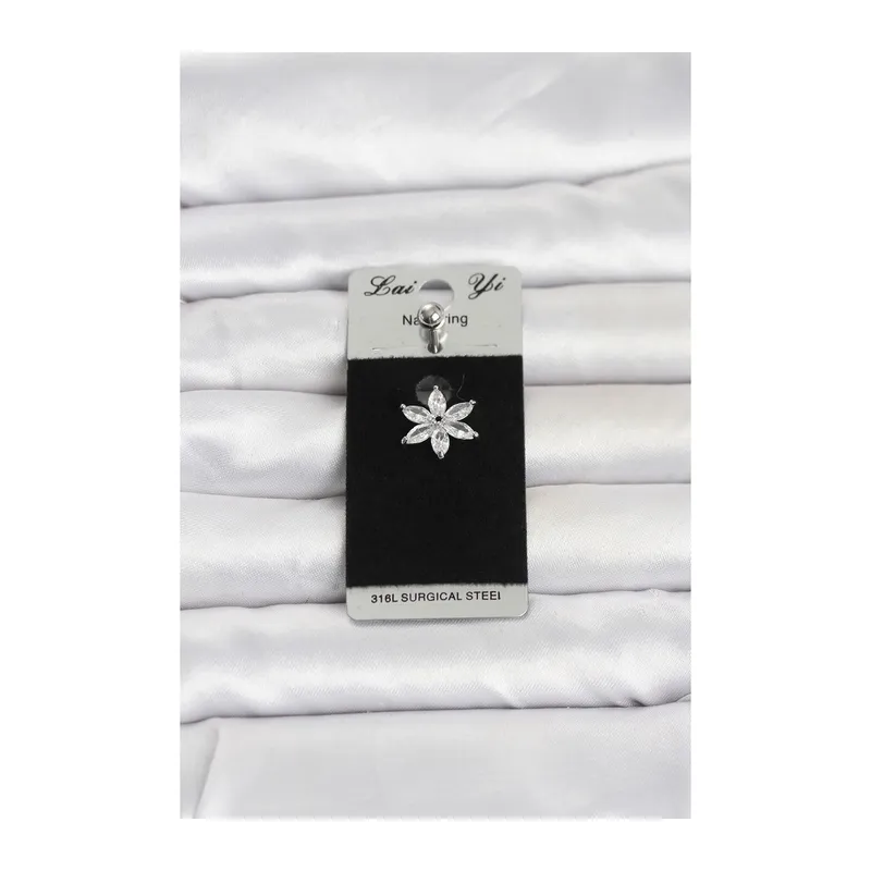 316L Cerrahi Çelik Lotus Model Göbek Piercing
