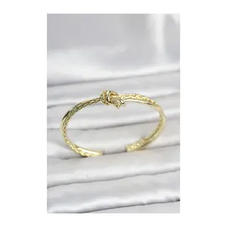 Gold Renk Düğüm Model Pirinç Kadın Bileklik