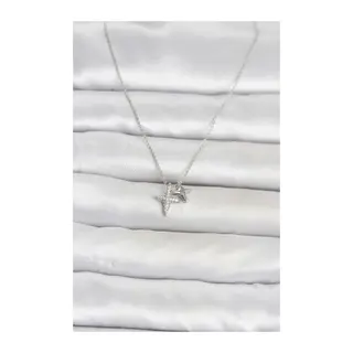 Pirinç Gümüş Renk Minimal Kutup Yıldızı Model Kadın Kolye