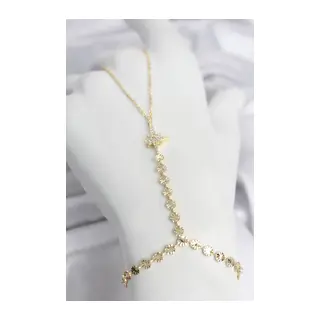 Gold Renk Pirinç Kutup Yıldızı Zirkon Taşlı Şahmeran