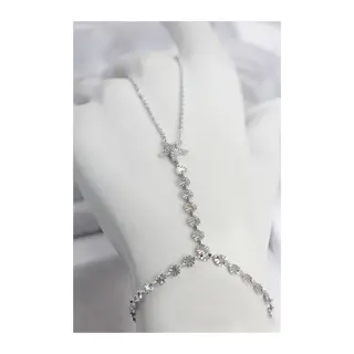 Gümüş Renk Pirinç Zirkon Taşlı Deniz Yıldızı Model Şahmeran