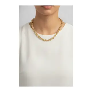 CM Kalın Burgu Model Gold Renk 60 cm Kadın Kolye