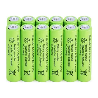800 mAh 1.2V AAA Ni-MH Şarj Edilebilir Pil 12 Adet