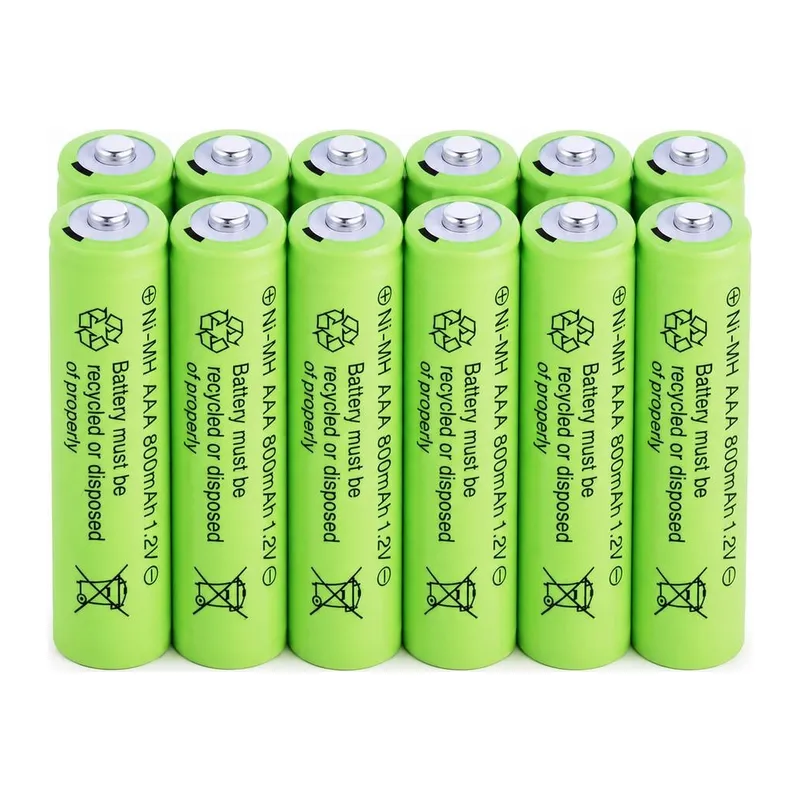 800 mAh 1.2V AAA Ni-MH Şarj Edilebilir Pil 12 Adet