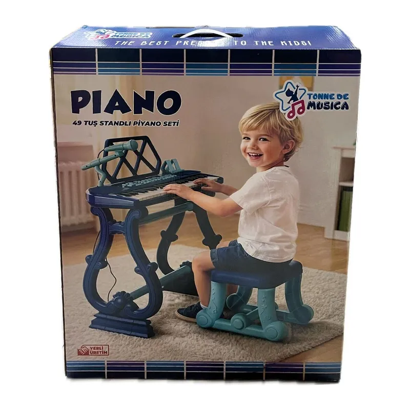URT034-002 Ayaklı 49 Tuş Piano Org - Lacivert