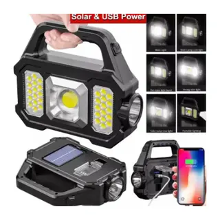 Polizei P-880A Solar Powerbanklı Şarjlı Taşınabilir Güçlü Fener