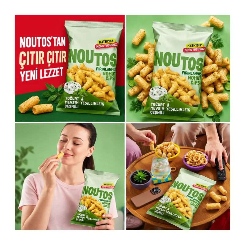Fırın Nohut Cipsi 55 Gr Yoğurt ve Mevsim Yeşillikleri