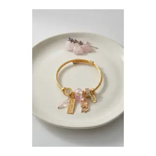Kedili Model Pembe Charmlı Bileklik