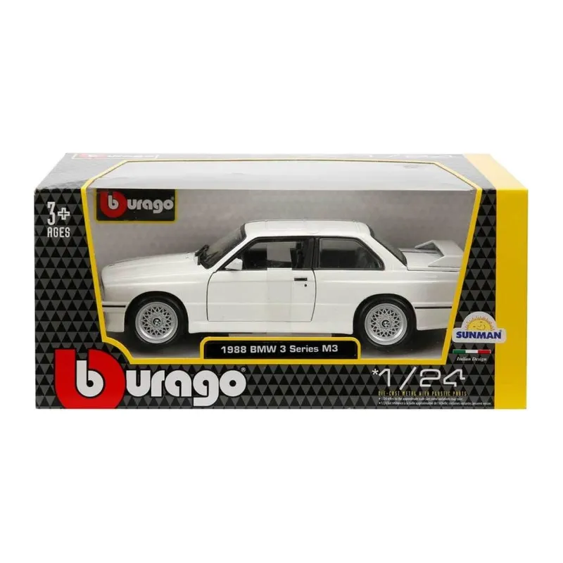 21100 Burago 1:24 BMW M3 1988 Model Araba