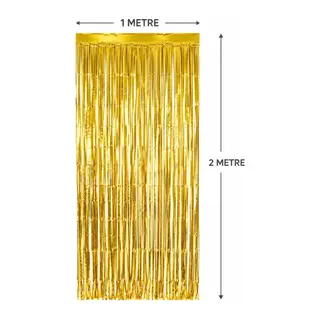 Gold Metalize Parti Perdesi 100x200 cm – Kapı ve Arka Fon Perdesi