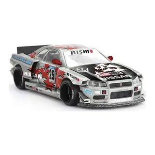 Model Araç x KaidoHouse 1/64 Nissan Skyline GT-R (R34) Kaido Star Racing V1