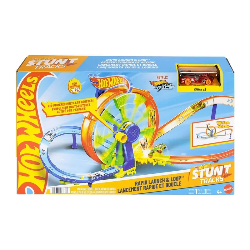 JBX65 Hot Wheels Hızlı Fırlatma ve Döngü Parkuru Oyun Seti