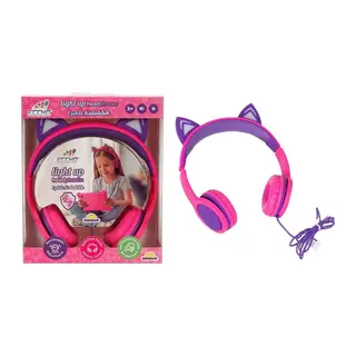 S00091067 -sun-gle-ech-kulaklık Kablolu Kedi Şkl.ışıklı Pembe-mor