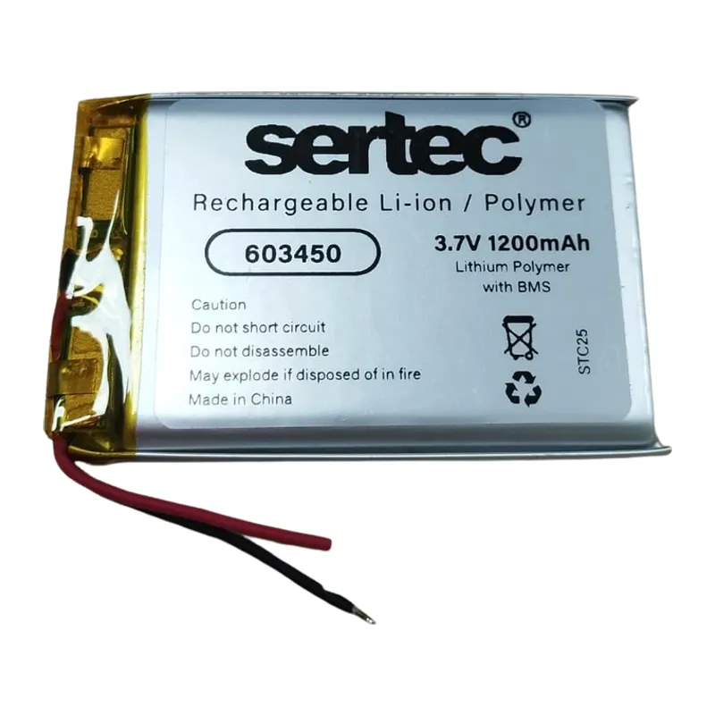 603450 3.7V 1200 MAh Li-Polymer Pil (Devreli/1.5A)