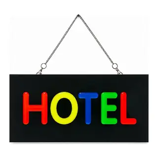 Işıklı Tak Çalıştır Hazır Tabela Hotel