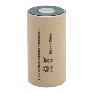 SP2000SC 1.2V NiCd 2000mAh Düz Kafa Süpürge Pili