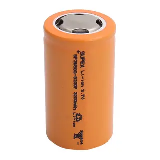 SP26500-3200F 3.7V 26650 Model 3200mAh Li-İon Düz Kafa Pil