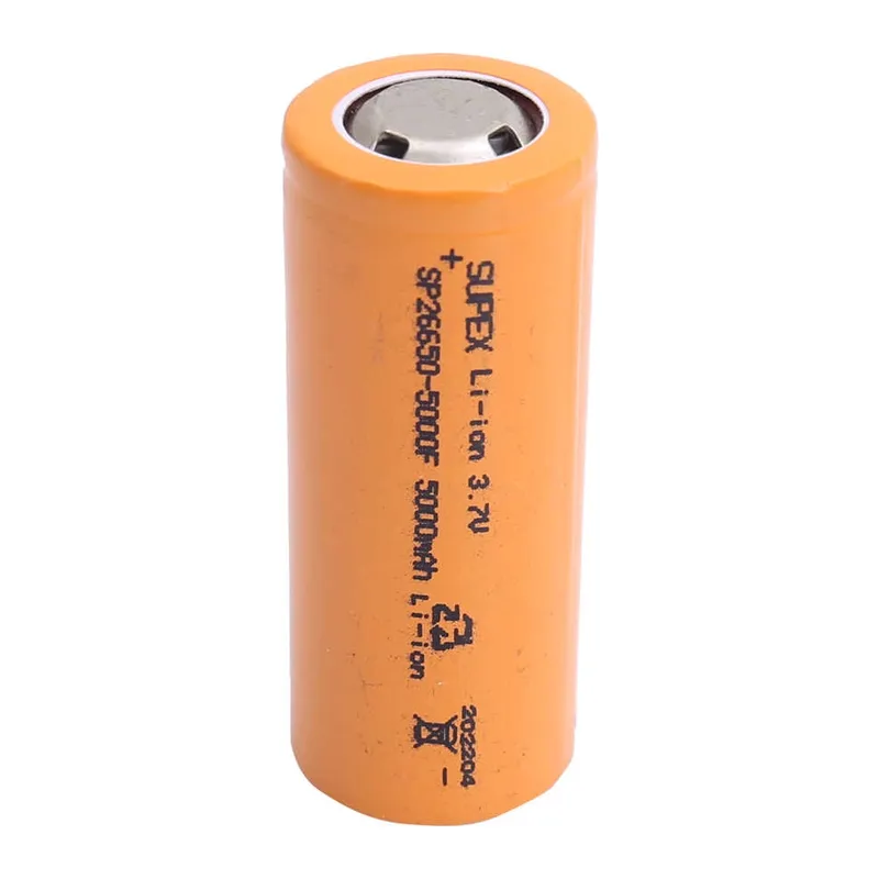 SP26650-5000F 3.7V 26650 Model 5000mAh Li-İon Düz Kafa Pil