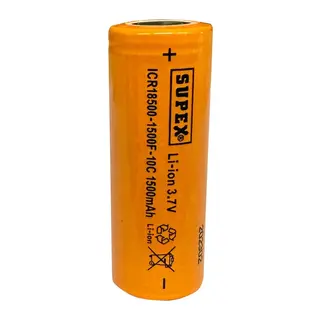 ICR18500-1500F-10C Lityum Ion 3.7V 1500mAh 10C Deşarj Akımı Düz Kafa Pil