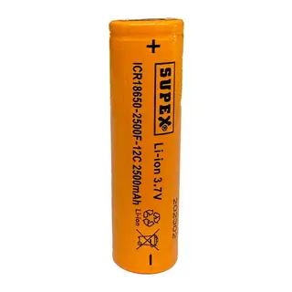 ICR18650-2500F-12C Lityum Ion 3.7V 2500mAh 12C Deşarj Akımı Düz Kafa Pil